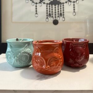 Set of Three Animal Face scented Candle